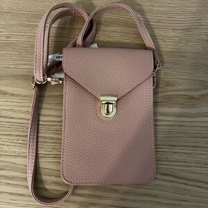 Fabriano Italia Elegant Baby Pink Crossbody/phone Bag